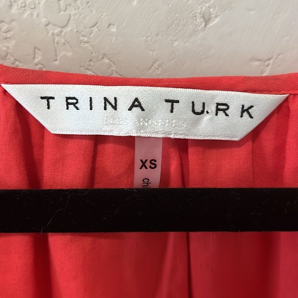 TRINA TURK Lightweight Joplin Top, Color Slushie, Size XS - Picture 7 of 11